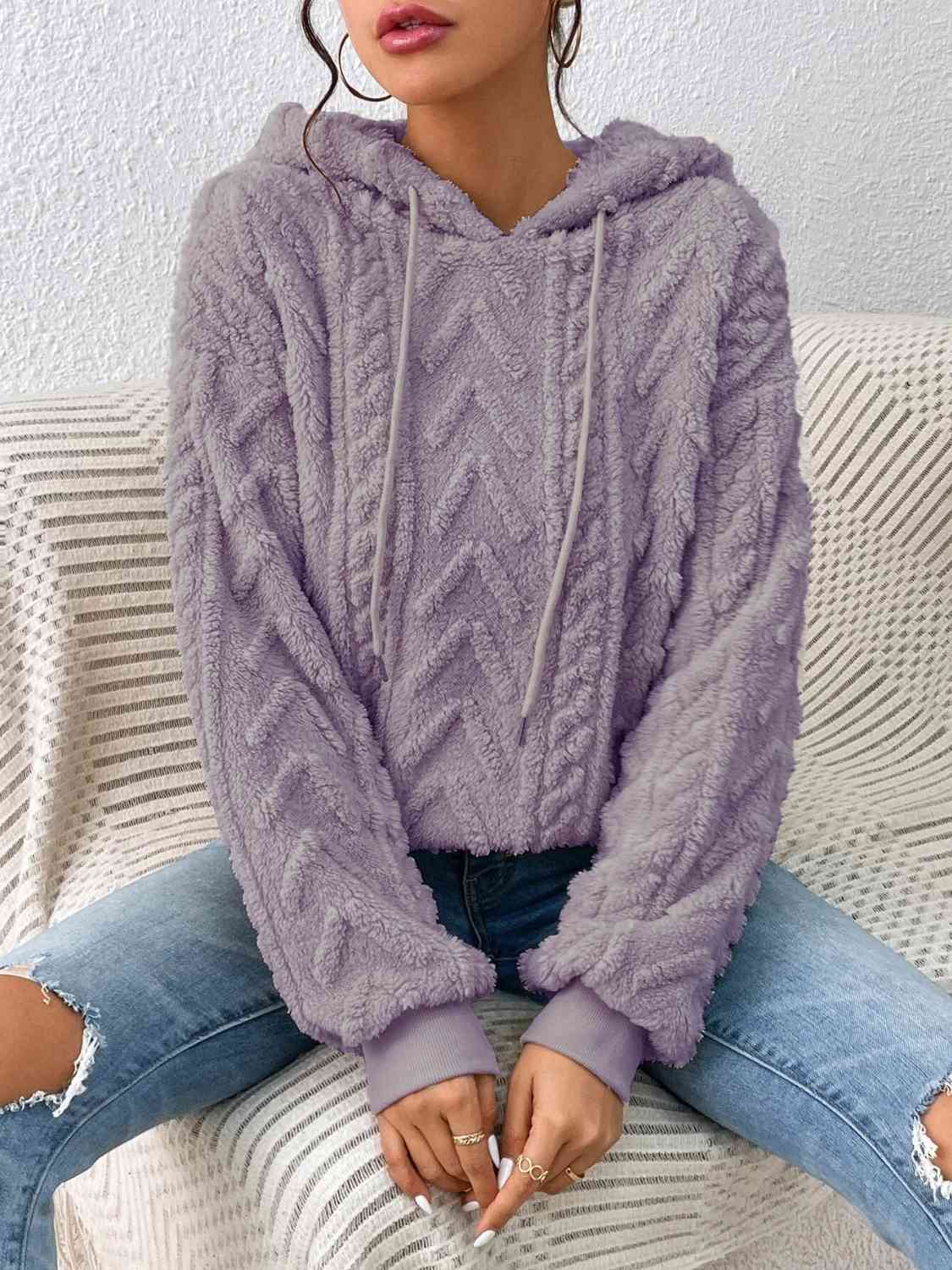 Casual Drawstring Long Sleeve Hoodie  Sweater