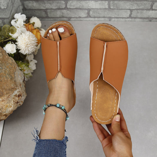 Urban Split Vegan Leather Open Toe Sandals