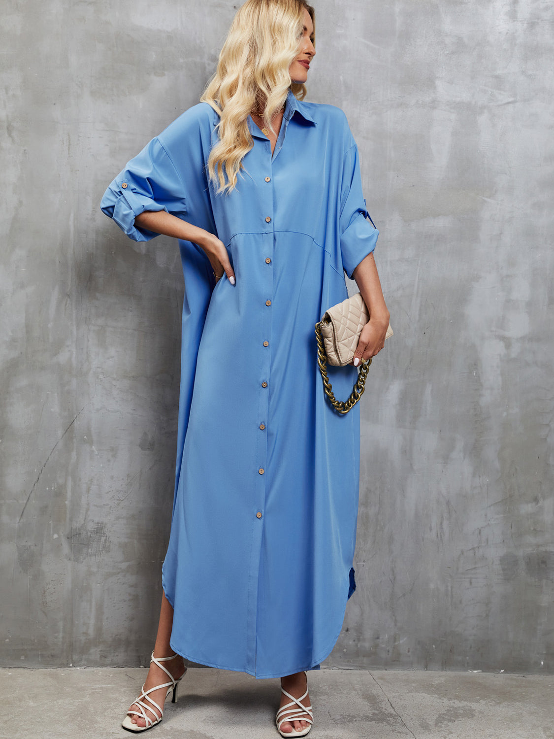 Denim Oversize Shirt Dress