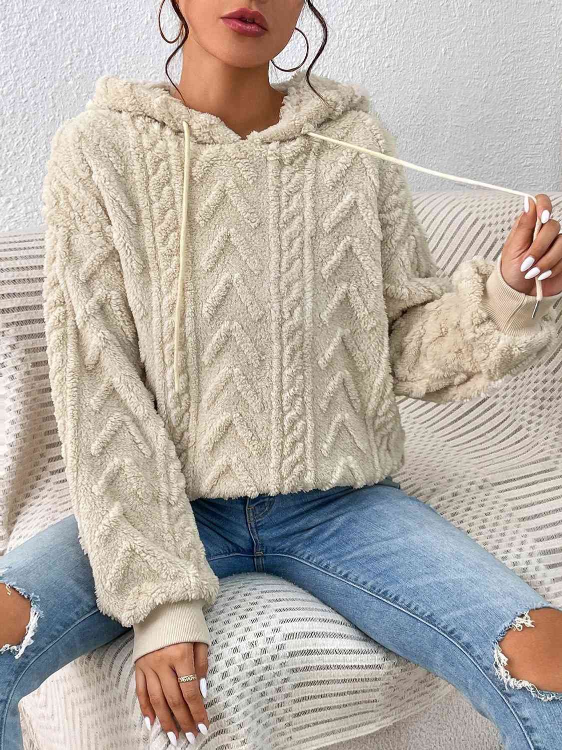 Casual Drawstring Long Sleeve Hoodie  Sweater