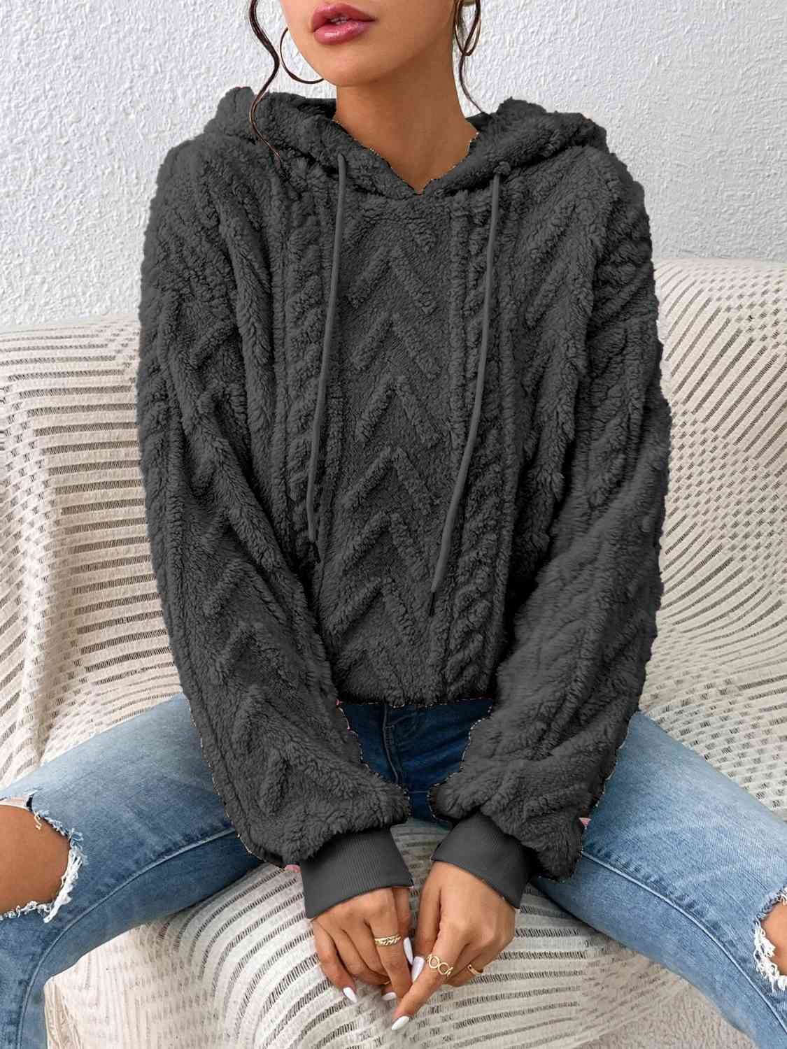 Casual Drawstring Long Sleeve Hoodie  Sweater