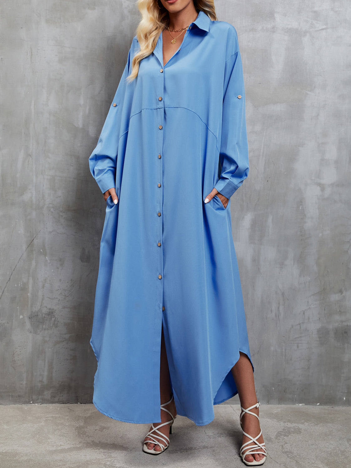 Denim Oversize Shirt Dress