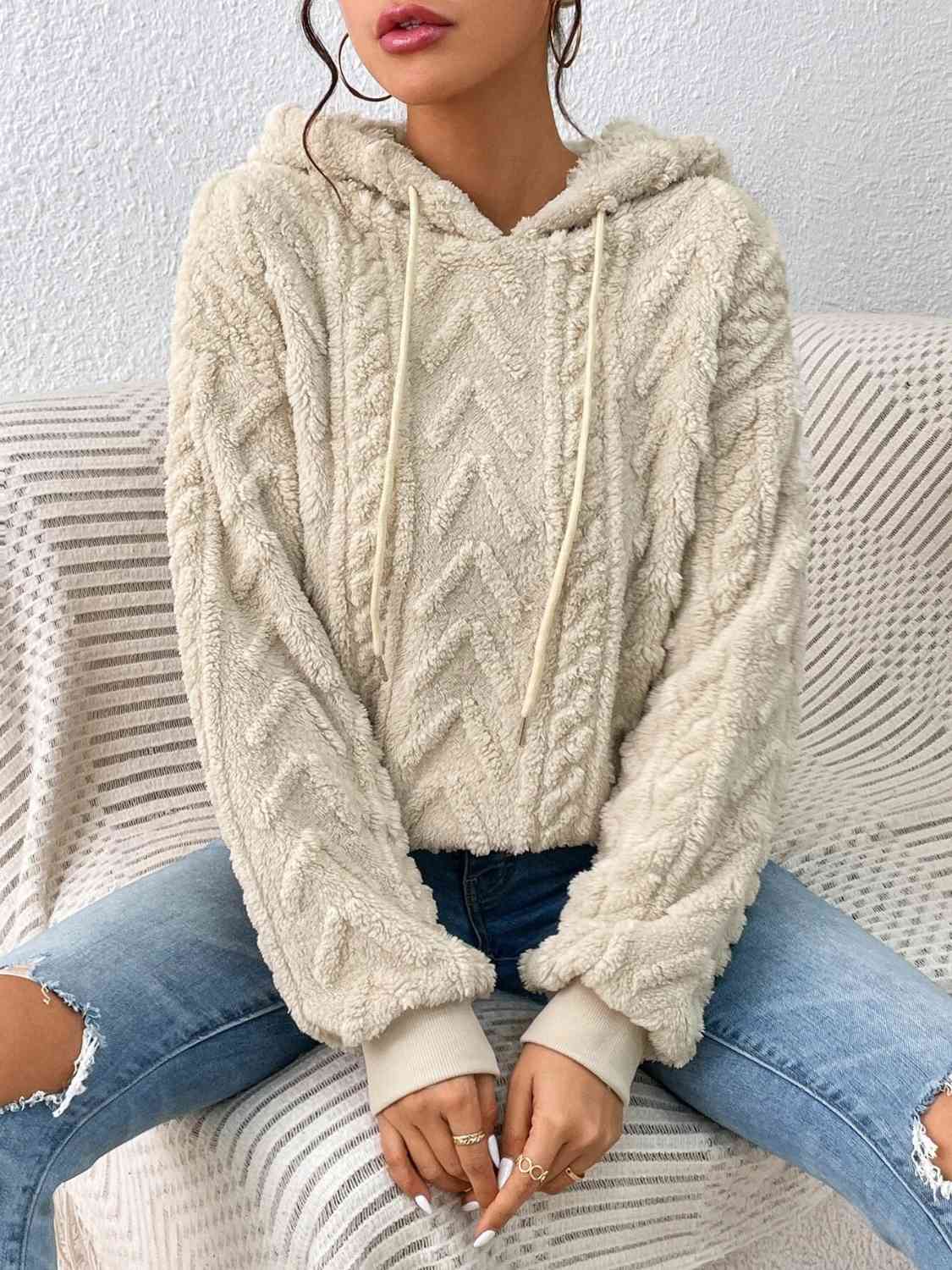 Casual Drawstring Long Sleeve Hoodie  Sweater