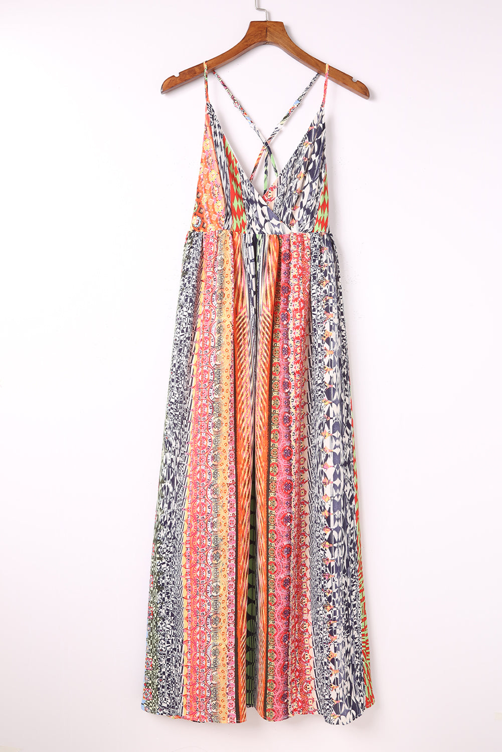 Colorful Surplice Spaghetti Strap Sundress