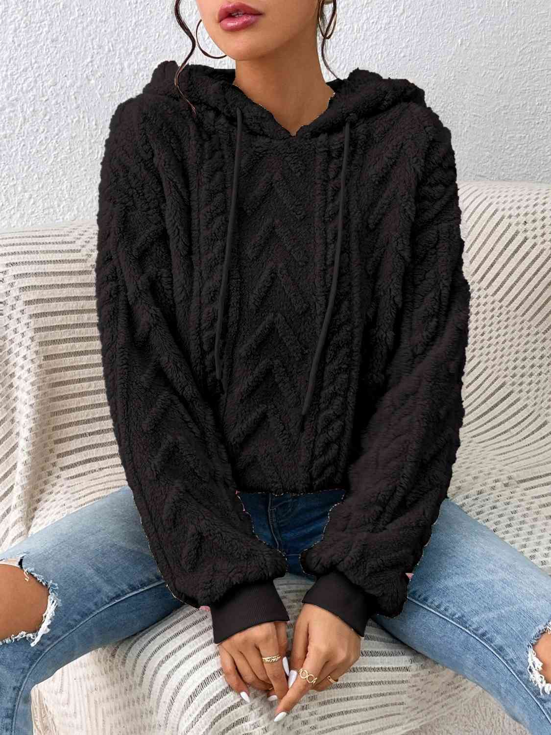 Casual Drawstring Long Sleeve Hoodie  Sweater